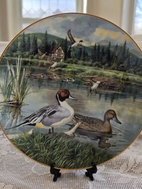 Knowles White Collector Plate Backstamp "The Pintail" / GrandpaCore